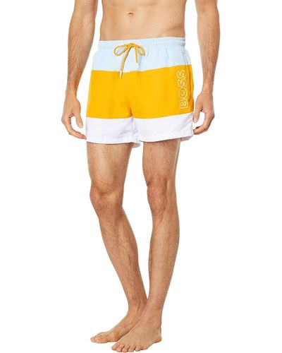 BOSS Coco Swim Shorts Open Swim Shorts Trunks - Yellow