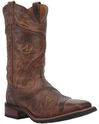 Laredo Arlo Square Toe Western Cowboy Boot - Brown