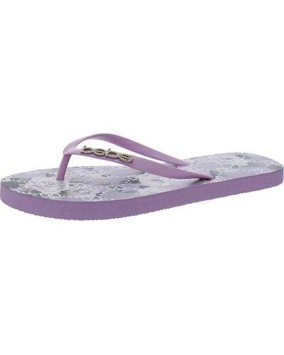 Bebe Florissa Flat Slip On Flip-flops - Purple