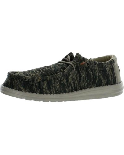 Hey Dude Wally Sox Knit Ankle Slip-on Sneakers - Gray
