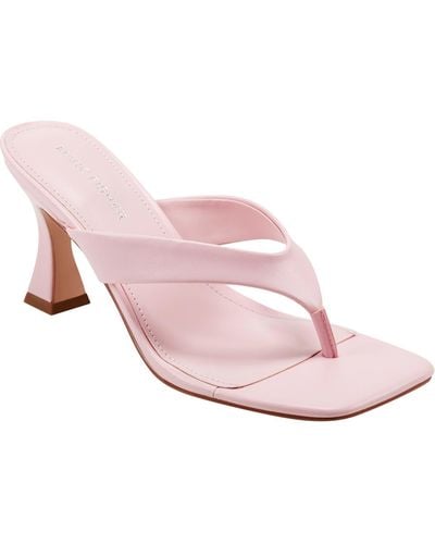 Marc Fisher Hunt Faux Leather Slip-on Thong Sandals - Pink