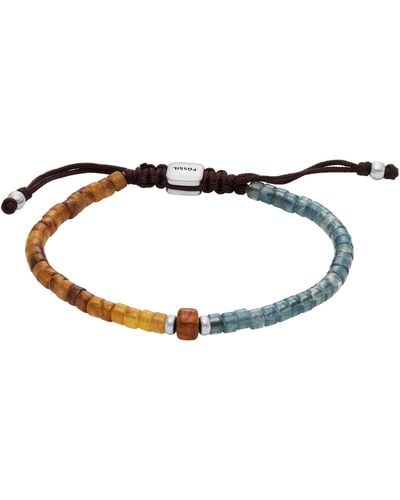 Fossil Summer Fashion And Brown Acrylic Beaded Bracelet