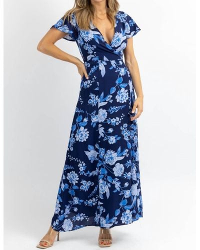 Sugarlips Lunar Wrap Maxi Dress - Blue