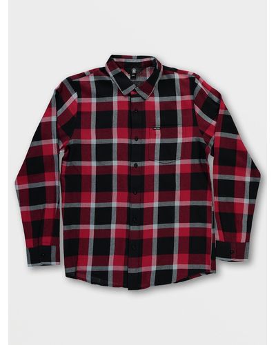 Volcom Curwin Long Sleeve Flannel - Red
