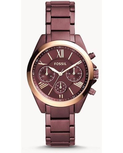 Fossil Modern Courier Chronograph, -tone Stainless Steel Watch - Red