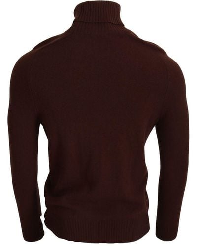 Paolo Pecora Wool Turtleneck Pullover Sweater - Red