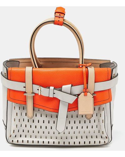 Reed Krakoff /offleather Gator Boxer Ii Tote - Red