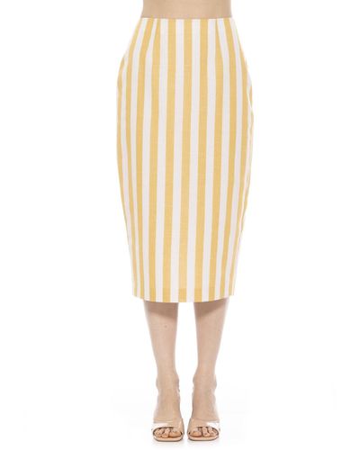 Alexia Admor Jacki Stripe Skirt - Natural