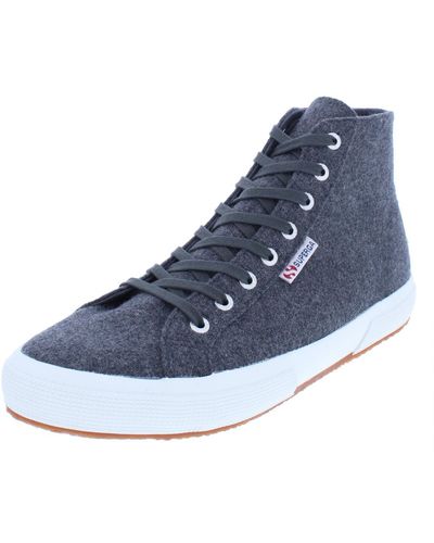 Superga 2795 Wool Hi Top Fashion Sneakers - Blue