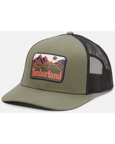 Timberland Mountain Line Patch Trucker Hat - Green
