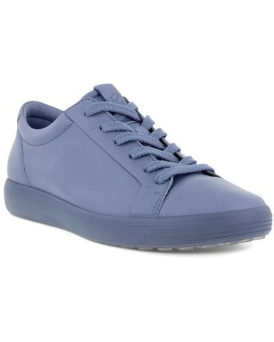 Ecco Soft 7 Leather Lace Up Casual And Fashion Sneakers - Natural