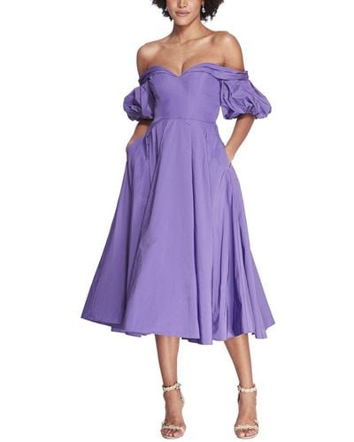 Marchesa Midi Dress - Purple