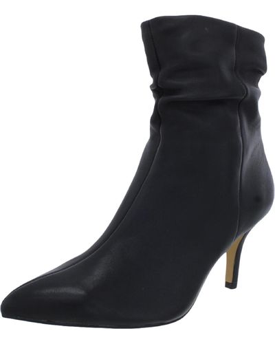 Bella Vita Danielle Leather Stiletto Ankle Boots - Black