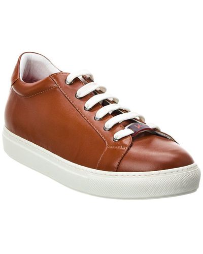 Isaia Leather Sneaker - Brown