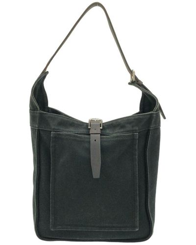 Hermès Marwari Canvas Shoulder Bag (pre-owned) - Black
