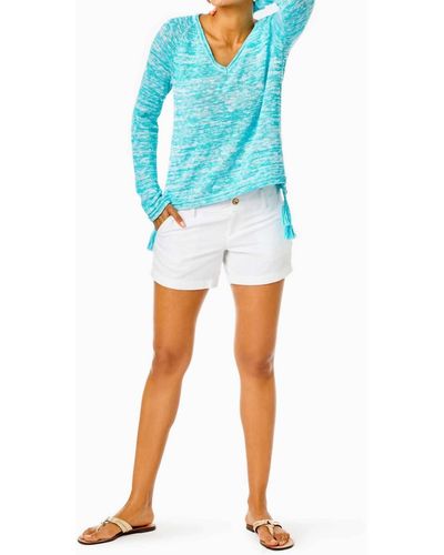 Lilly Pulitzer Callahan Short In Resort White - Blue