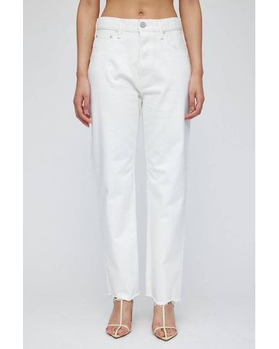 Moussy Aurora Wide Straight-cropped Jeans - White
