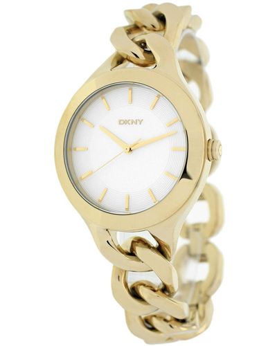 DKNY Chambers Silver Dial Watch - Metallic