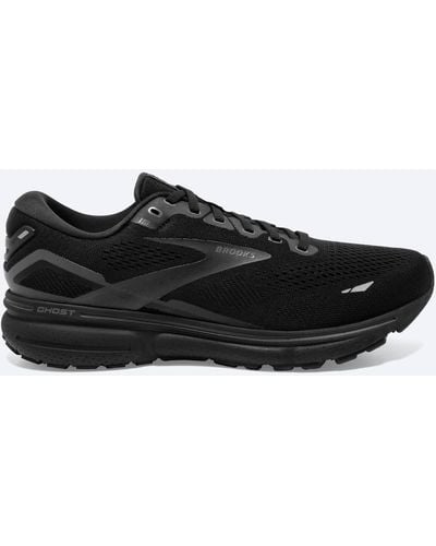 Brooks Ghost 15 Running Shoes - 2e/wide Width In Black/black/ebony