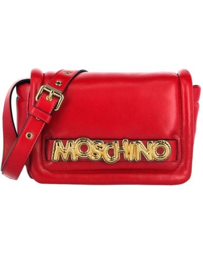 Moschino Balloon Lettering Crossbody Bag - Red