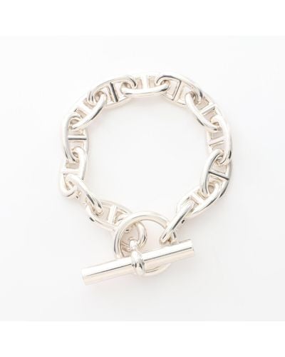Hermès Shane Dunkle Mm Bracelet Sv925 Silver 13 Frames - Metallic