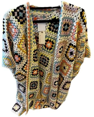 By Together Granny Square One Sized Cardigan - Green