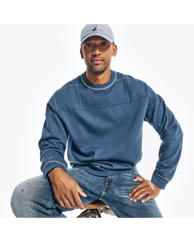 Nautica Jeans Co. Sustainably Crafted Crewneck Sweatshirt - Blue
