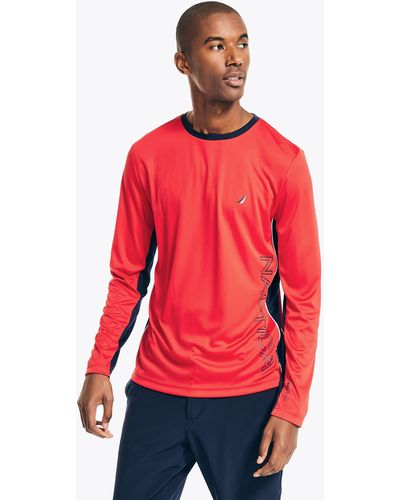 Nautica Navtech Sustainably Crafted Rash Guard - Red