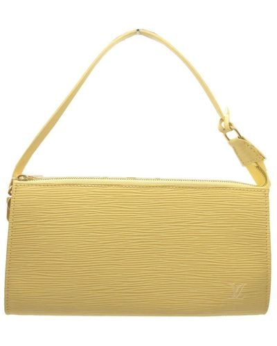 Louis Vuitton Pochette Accessoire Leather Clutch Bag (pre-owned) - Yellow