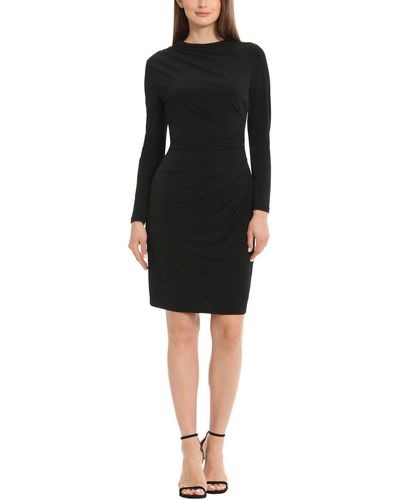 Maggy London Ruched Sheath Cocktail And Party Dress - Black