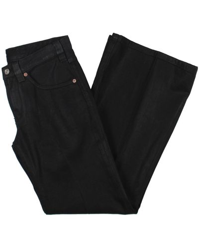 Victoria Beckham Edie Low Waist Flare Cropped Jeans - Black