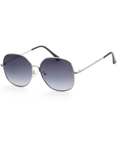 Guess 61mm Black Sunglasses Gf0385-10b - Blue