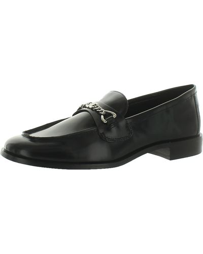 Mng Faux Leather Loafers - Black