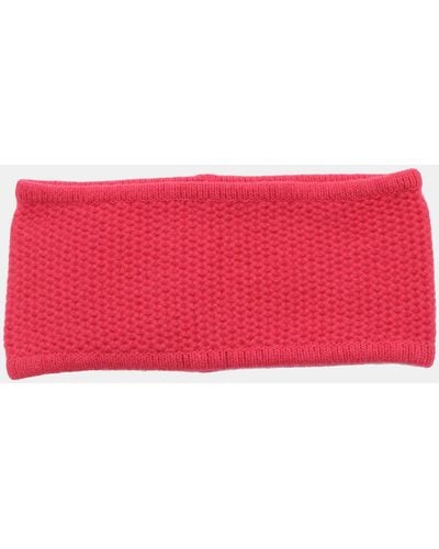 Portolano Cashmere Honeycomb Headband - Red