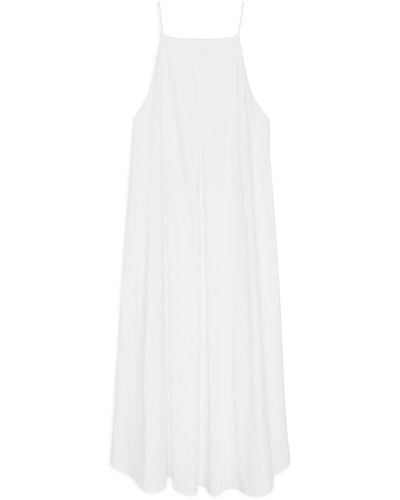 Anine Bing Bree Backless Long Halter Dress - White
