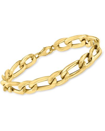 Ross-Simons Italian 18kt Yellow Gold Curb-link Bracelet - Metallic