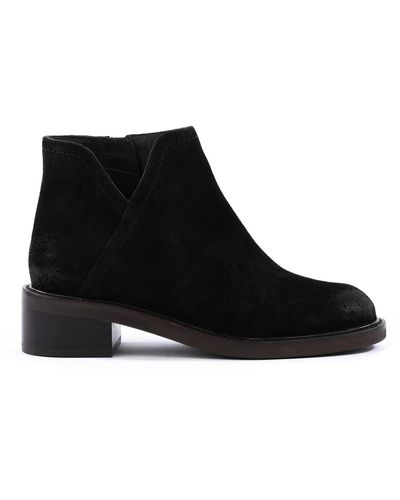 Seychelles Out Of Here Suede Ankle Booties - Black
