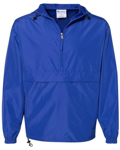 Champion Packable Quarter-zip Jacket - Blue