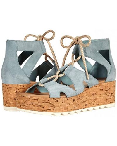 Sorel Cameron Flatform Lace Sandals - Blue