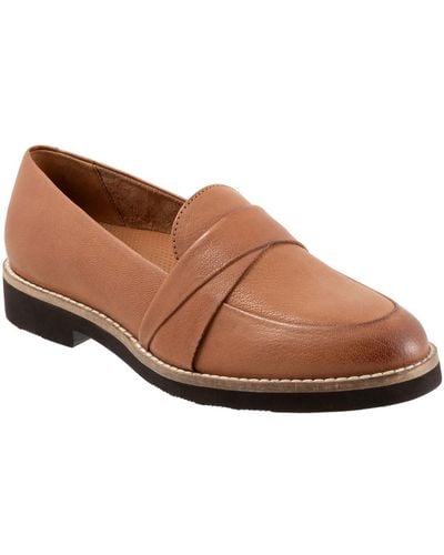 Softwalk Walsh Leather Loafers - Brown