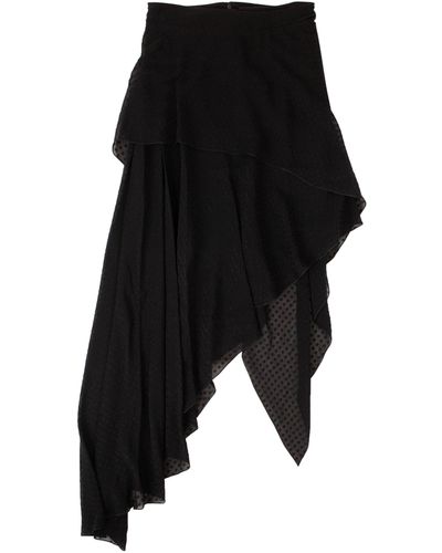 Amiri Asymmetric Flary Skirt - Black