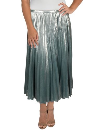 Lauren by Ralph Lauren Suzu Pleated Calf Midi Skirt - Green