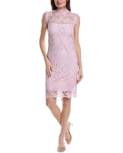 Nanette Lepore Fanciful Lace Midi Dress - Pink
