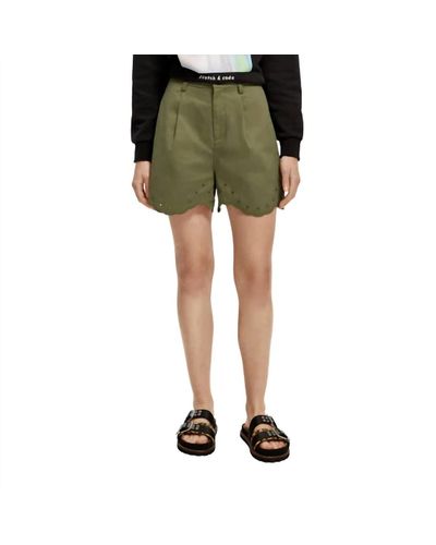 Scotch & Soda Embroidered Shorts - Green