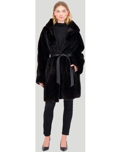 Gorski Mink Short Coat - Black