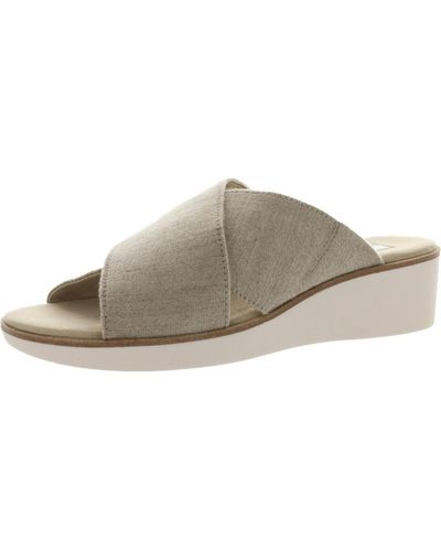 ED Ellen DeGeneres Svetlana Stretch Comfort Fit Wedge Sandals - Metallic
