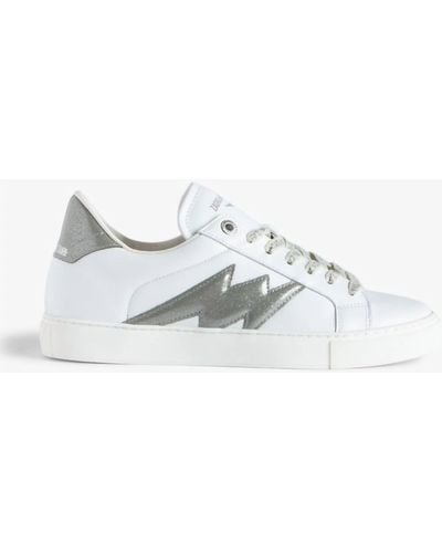 Zadig & Voltaire La Flash Smooth Sneaker - White