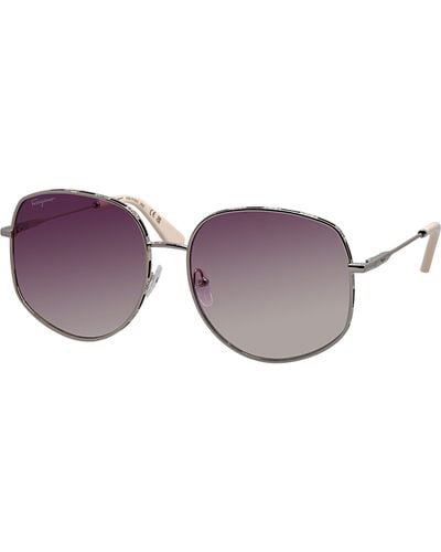 Ferragamo Sf 277s 721 61mm Irregular Sunglasses - Purple