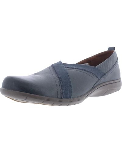 Cobb Hill Ch Penfield Envelope Leather Slip On Flats - Blue