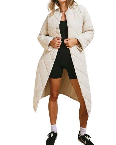 Dress Forum Quilted Duster Jacket - Natural